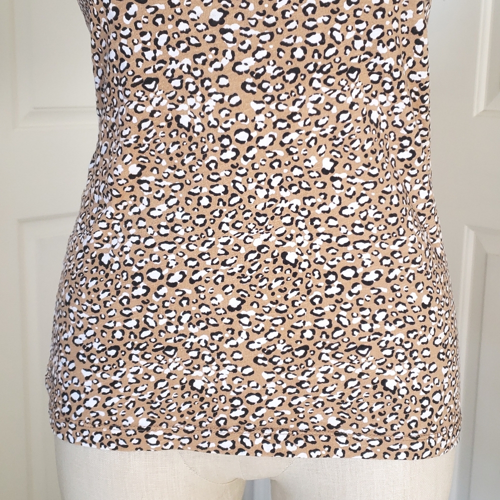 J. CREW Animal Print Studio T Shirt Short Sleeve Leopard Cheetah | SMALL - Picture 9 of 11